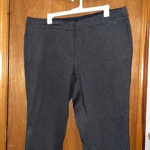 Straight Leg Super Stretch Gray Plus Dress Pants